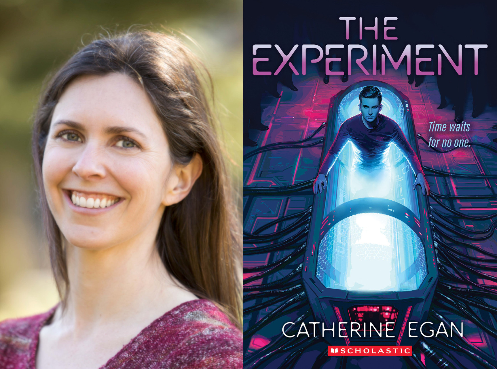 Catherine Egan headshot and book cover
